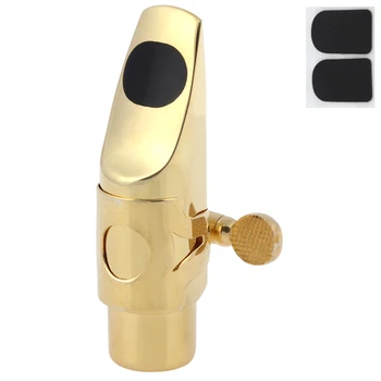 

Professional High Quality Gold Plated Metal Sax Mouthpiece Size 5 Soprano Saxophone Mouthpiece Instruments Eb Tone Mouthpiece