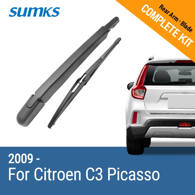 SUMKS Rear Wiper & Arm for Citroen C3 Picasso 2009 2010 2011 2012 2013