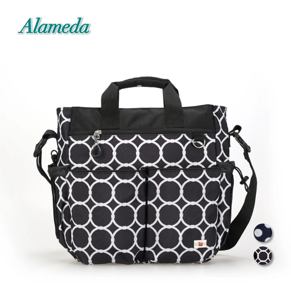 

New Diaper Bag Tote Fashion Mummy Maternity Messenger Bag Large Multi-function Polka Dot Baby Bag for Stroller Free Changing Pad