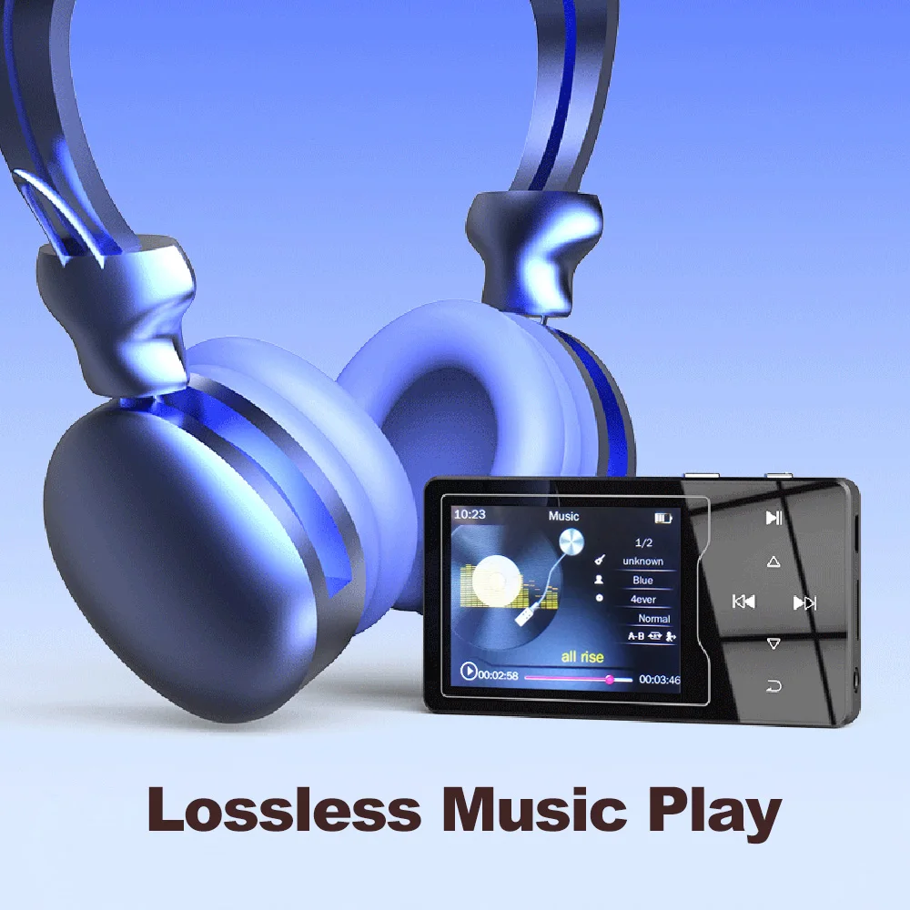 2018 16GB Bluetooth 4.0 MP3 Player with Speaker 2.4 Inch TFT Color Screen, FM/Voice Recorder Lossless Sound Metal Music Player