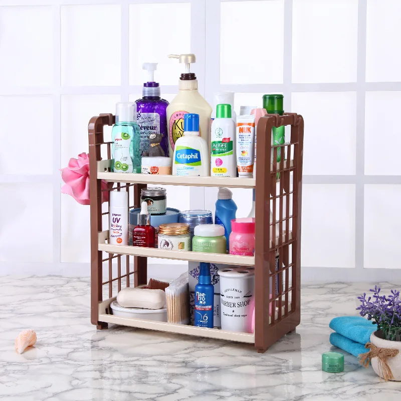 Home Storage Multi function Bathroom Kitchen Plastic Storage Shelves