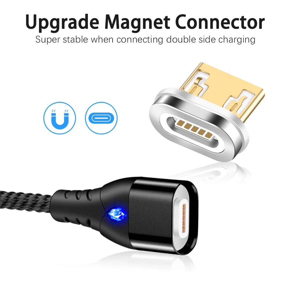 Marjay Магнитный Micro USB кабель 3A Быстрая зарядка Microusb зарядное устройство шнур для samsung S7 Xiaomi Redmi планшет Android, телефон Micro