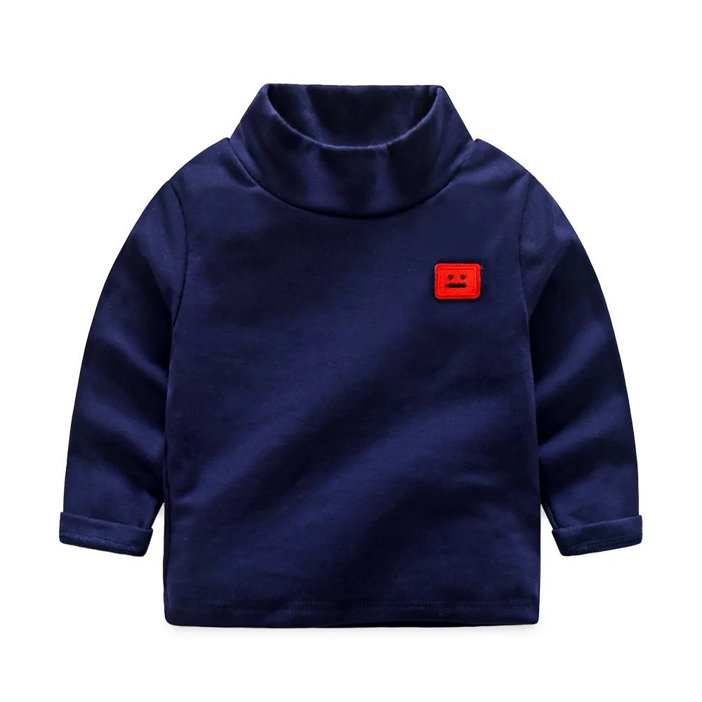 

2018 Autumn winter boys girls turtleneck sweatshirts multicolor Solid color Cotton Bottoming shirt toddler T shirt kids clothing