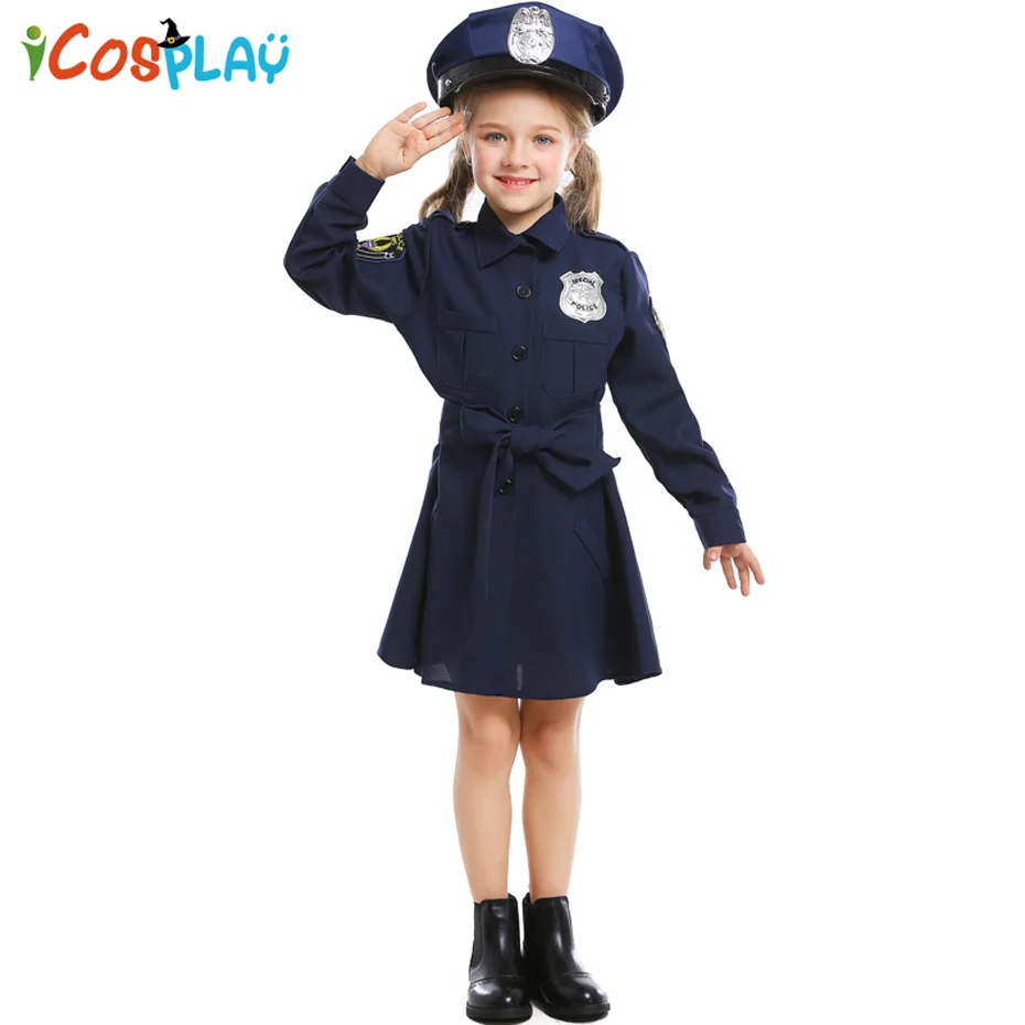 Womens SWAT Team Police Uniform Fancy Dress Costume Ladies Outfit