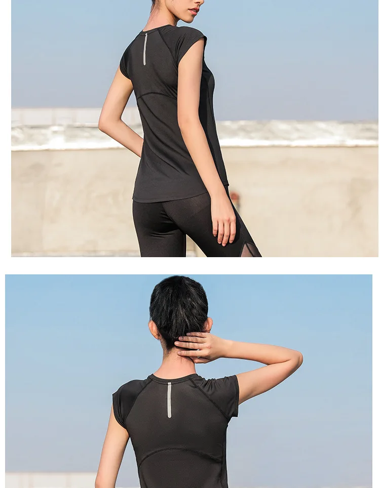 Magro Luz Fluorescente Feminino Respirável Camisas Sem