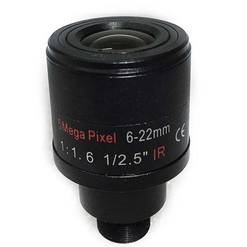 

New 1/2.5 inch 6-22mm 5MP M12 mount varifocal Lens F1.6 For 4MP/5MP CMOS/CCD Sensor Security IP/AHD Camera
