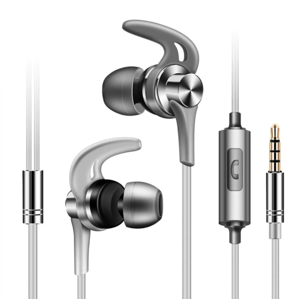 Metal Stereo Earphone In Ear Wired Earphones with Microphone 3.5mm Jack Heavy Bass Sound Phone Headset Earpiece fone de ouvido |