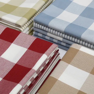 

Plaid imitation cotton linen linen sofa fabric sofa cushion pillow cushion tablecloth handmade DIY soft bag lattice curtain fabr
