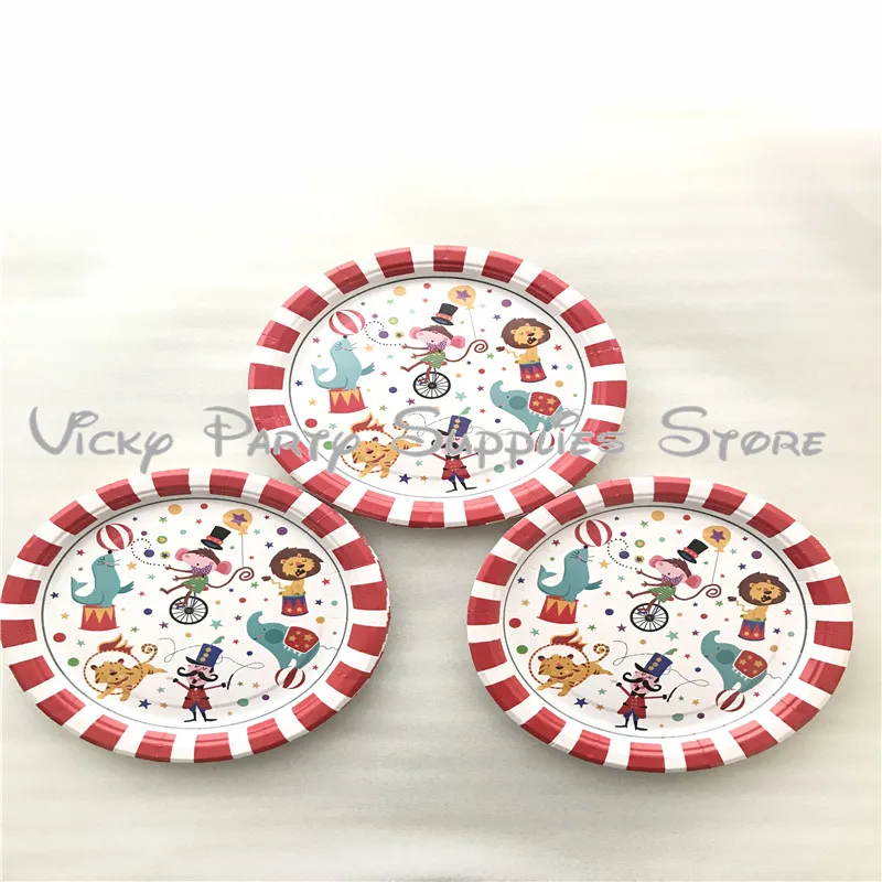 Creative Circus Plates Theme Cartoon Birthday Party Tablewear Disposable Cup Plate Supplies Decoration | Всё для вечеринок