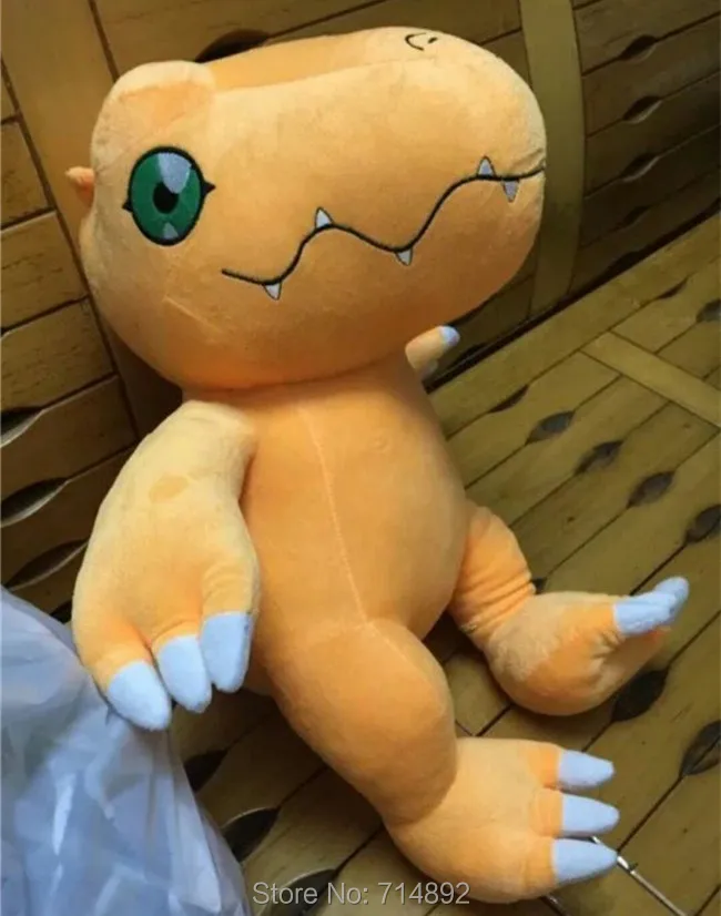 50 см Цифровой Монстр Agumon плюшевые игрушки Digimon Приключения Ягами занятий Pet высокого качества Косплей короткая плюшевая кукла бесплатная