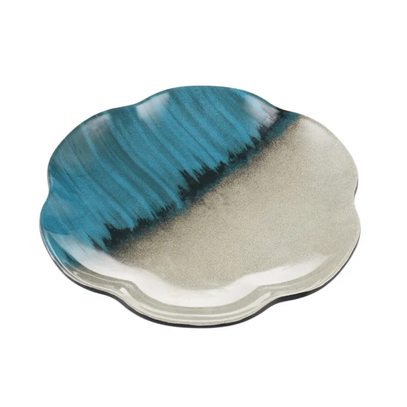 

New melamine dinner plates flower-shaped plates Western-style snack plate dish