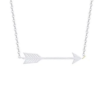 

Layering Bijoux One Direction Vintage Jewelry Collier Stainless Steel Gold Chain Simple Arrow Pendant Necklace for Women 2018