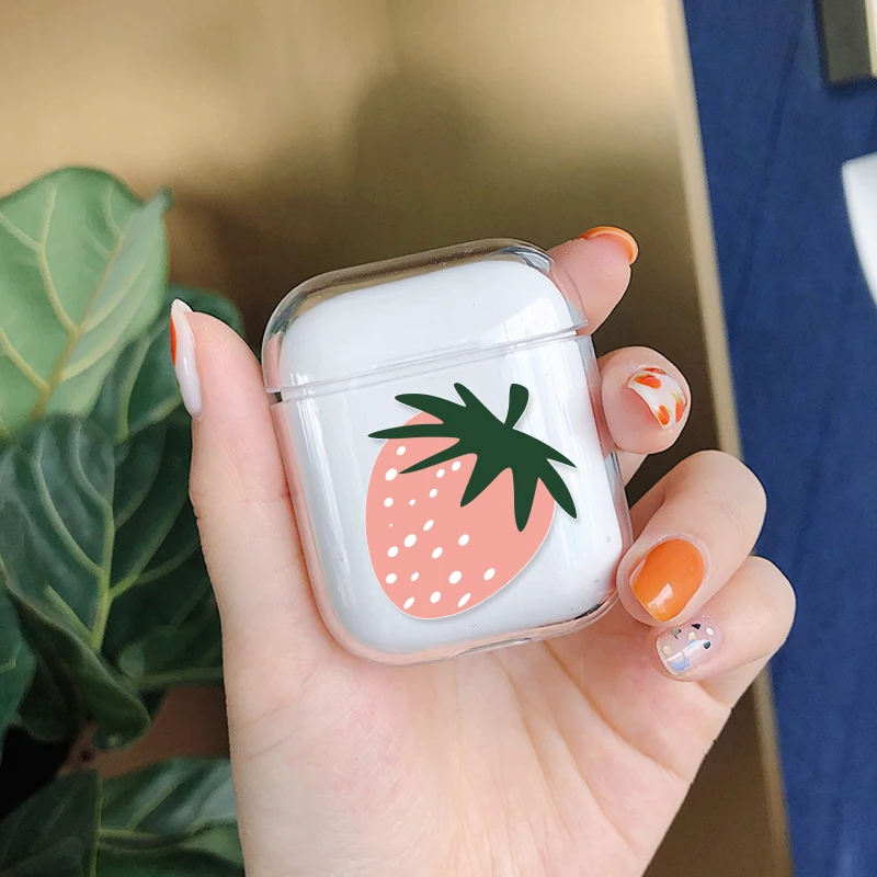 Transparent Earphone Case For Apple AirPods 2 1 Charging Box Cute Cartoon Cactus Girl Hard PC Crystal Cover Bag For Airpods Case