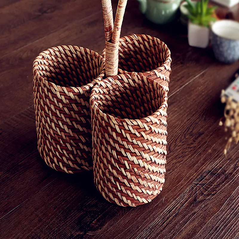 

2017 manual cane weaving frame store content box tableware tea set points desktop receive basket