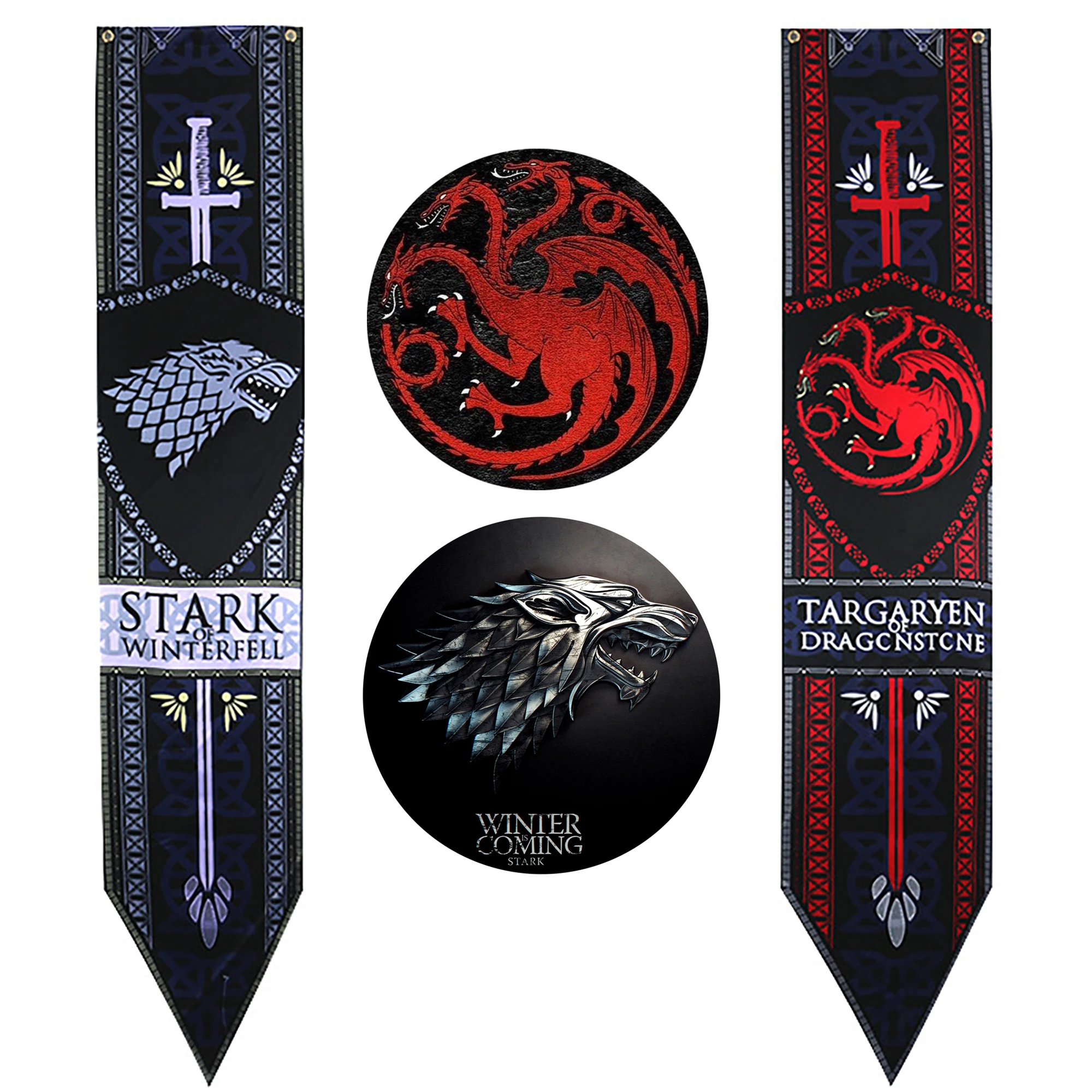 Game of Thrones Flags House Stark Targaryen Banner Flag Wall Hanging Home Decor 