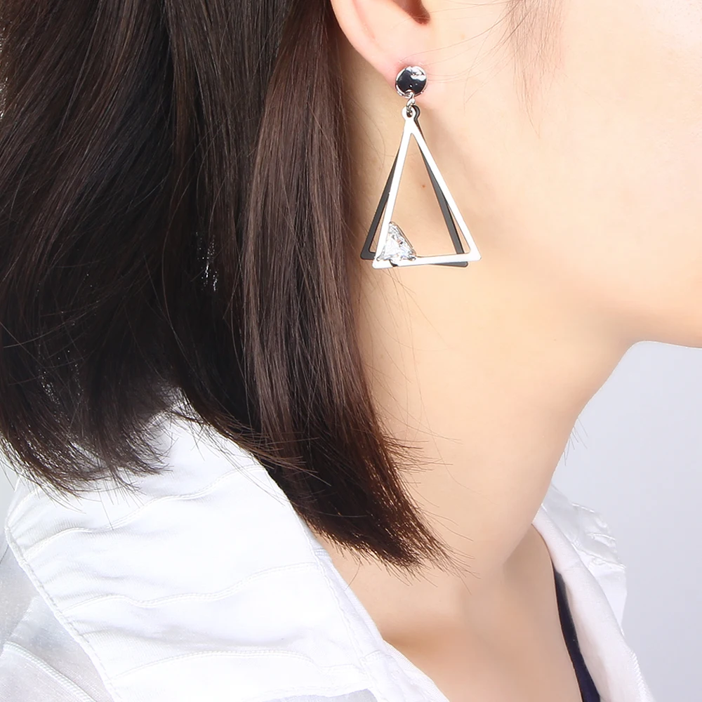 Buy Simple Trendy Geometric Big Dangle Earrings For