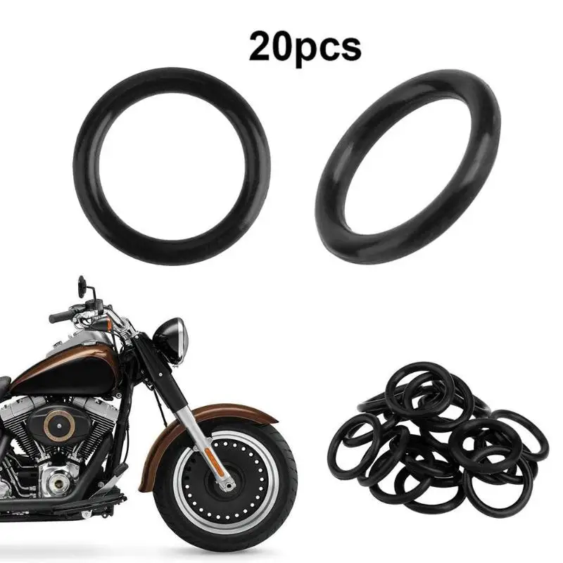 

20Pcs Black Rubber Twin Cam Oil Drain Plug O-rings for Harley Davidson Cam Oil Drain Plug O-rings Motorcycle Accessories & Part
