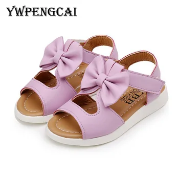 

YWPENGCAI Size 22-37 Baby Toddler Girl Sandals Cute Bowtie Cut-outs Pink Sandals Summer Beach Shoes Open-Toed Girls Sandals