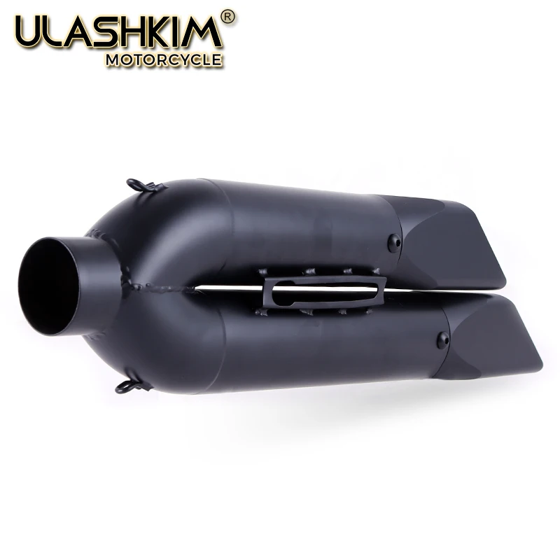 Universal de Escape de la motocicleta de Escape silenciador doble agujero FAZER8 FJ1200 FZ1 FZ8 MT-09 TRX850 XJR1200 XJR1200R XSR900 SR500 TMAX530