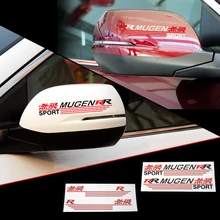 Aliauto 2 x reflexivo carro retrovisor mirrow adesivo decalque mugen r r esporte acessórios para honda civic accord cr-v apto cidade