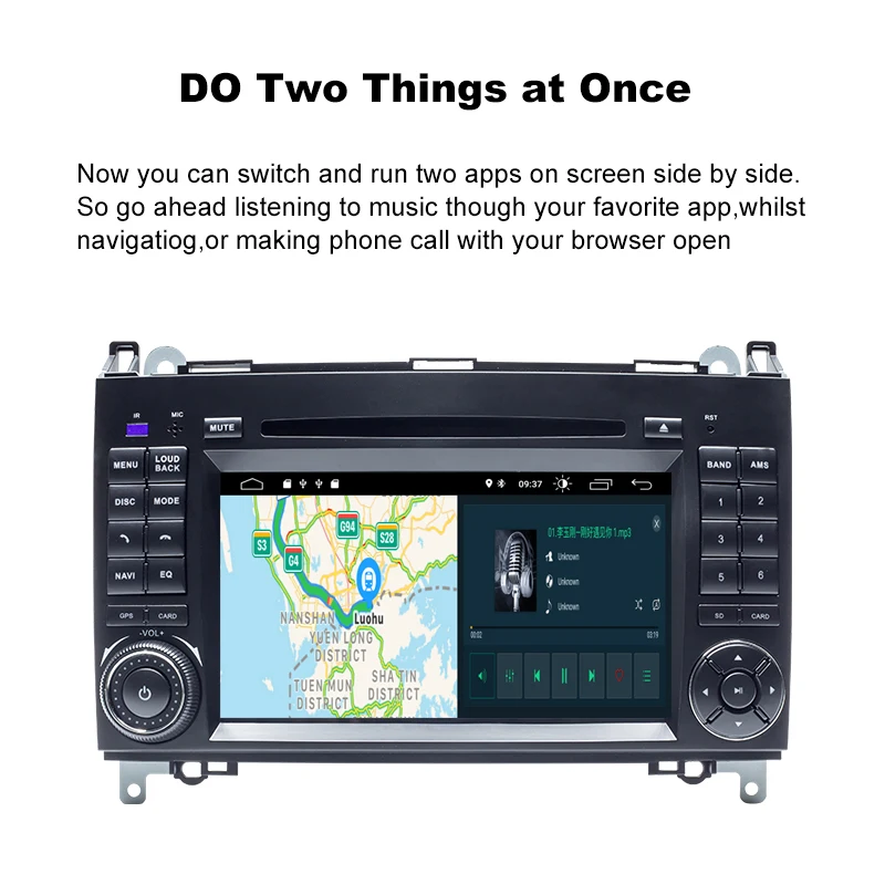 Sale AutoRadio 2 Din Android 9.0 Car Multimedia Player For Mercedes Sprinter Benz B200 Viano Vito W639 W169 W245 W209 GPS Navigation 3