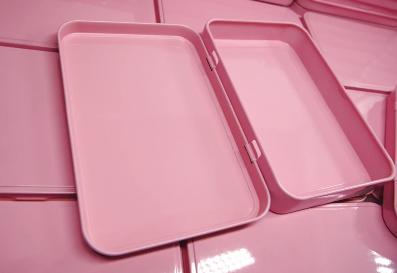 Новое поступление 133X88X20 мм прямоугольная жестяная коробка для розового чая коробка для хранения конфет шкатулка чехол с петлей 54 шт./лот