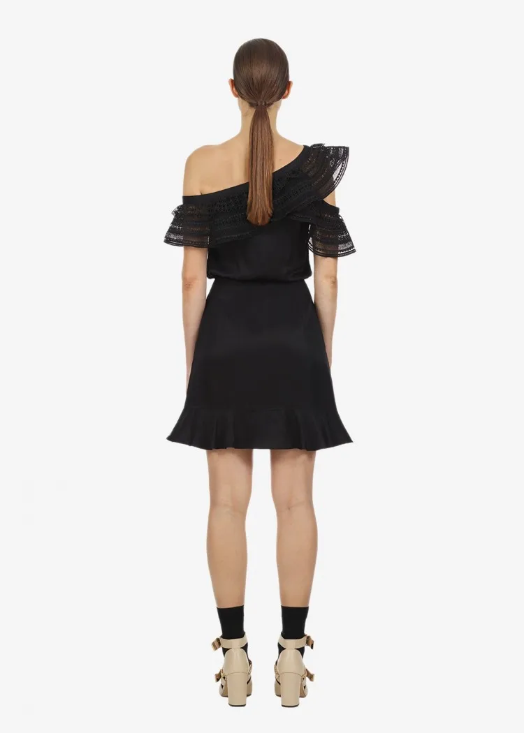 2019 Mini Dress Celebrity Backless Sexy One-Shoulder Women Hollow Out Night Club Sleeveless Body con Party Dresses Wholesale