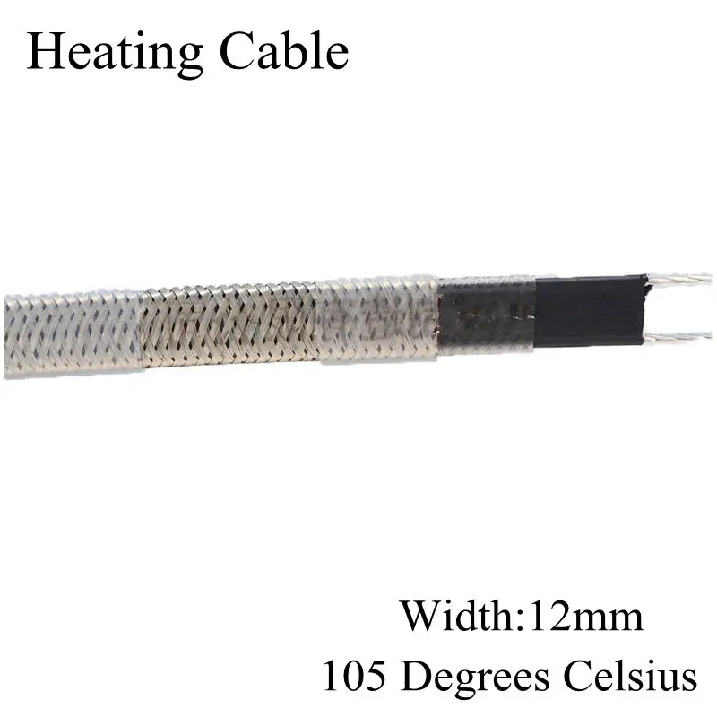 Нагревательный кабель 230 в 12 мм 20 Вт/м 65 C с экранным экраном и может использоваться внутри водопроводной трубы и канализации