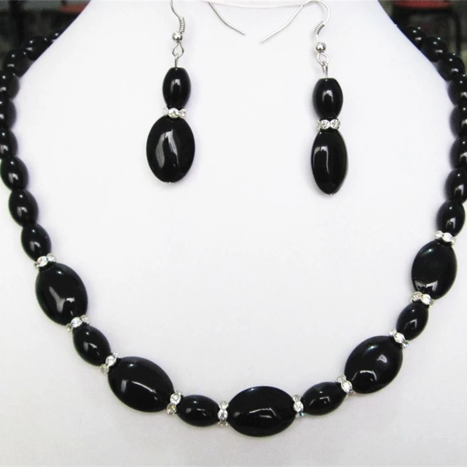 13x18mm Natural Pink Oval Agate Onyx Gemstone Beads Necklace 18/'/'