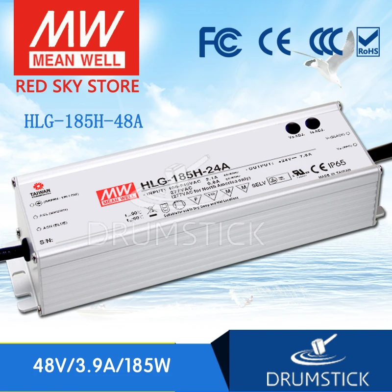 

MEAN WELL HLG-185H-48A 48V 3.9A meanwell HLG-185H 48V `187.2W Single Output LED Driver Power Supply A type