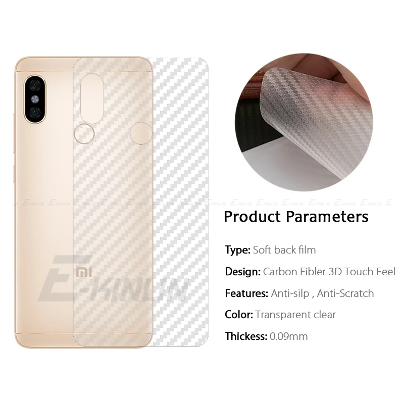 3D углеродное волокно задняя крышка протектор экрана для Xiaomi PocoPhone Poco F1 Redmi Note 5 4X 4 5A