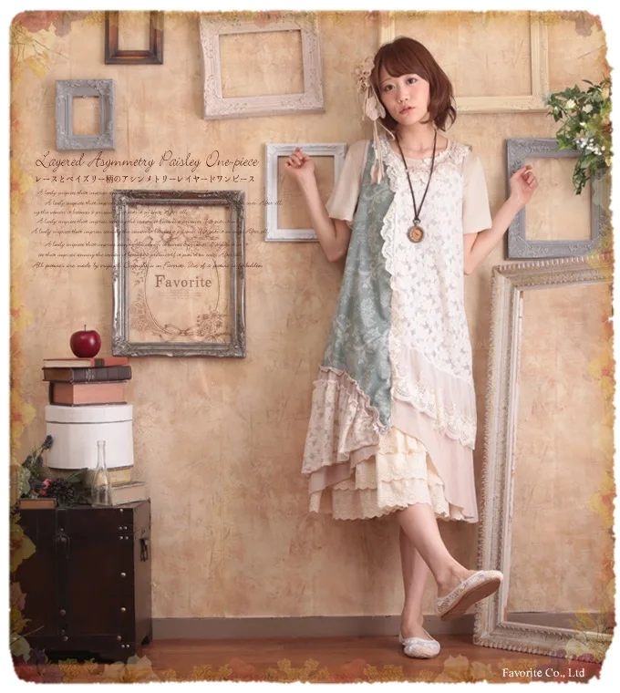 lace patchwork vintage pattern embroidery roupa feminina bohemian hippie boho lolita mori girl harajuku dames jurken