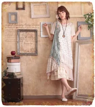 lace patchwork vintage pattern embroidery roupa feminina bohemian hippie boho lolita mori girl harajuku dames jurken