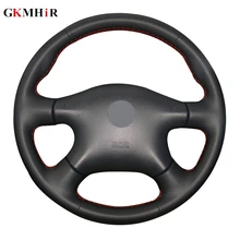 Черный кожаный чехол на руль для Nissan Almera N16 Pathfinder Primera Paladin, старый XTrail 2001-2006 Renault samsung SM3