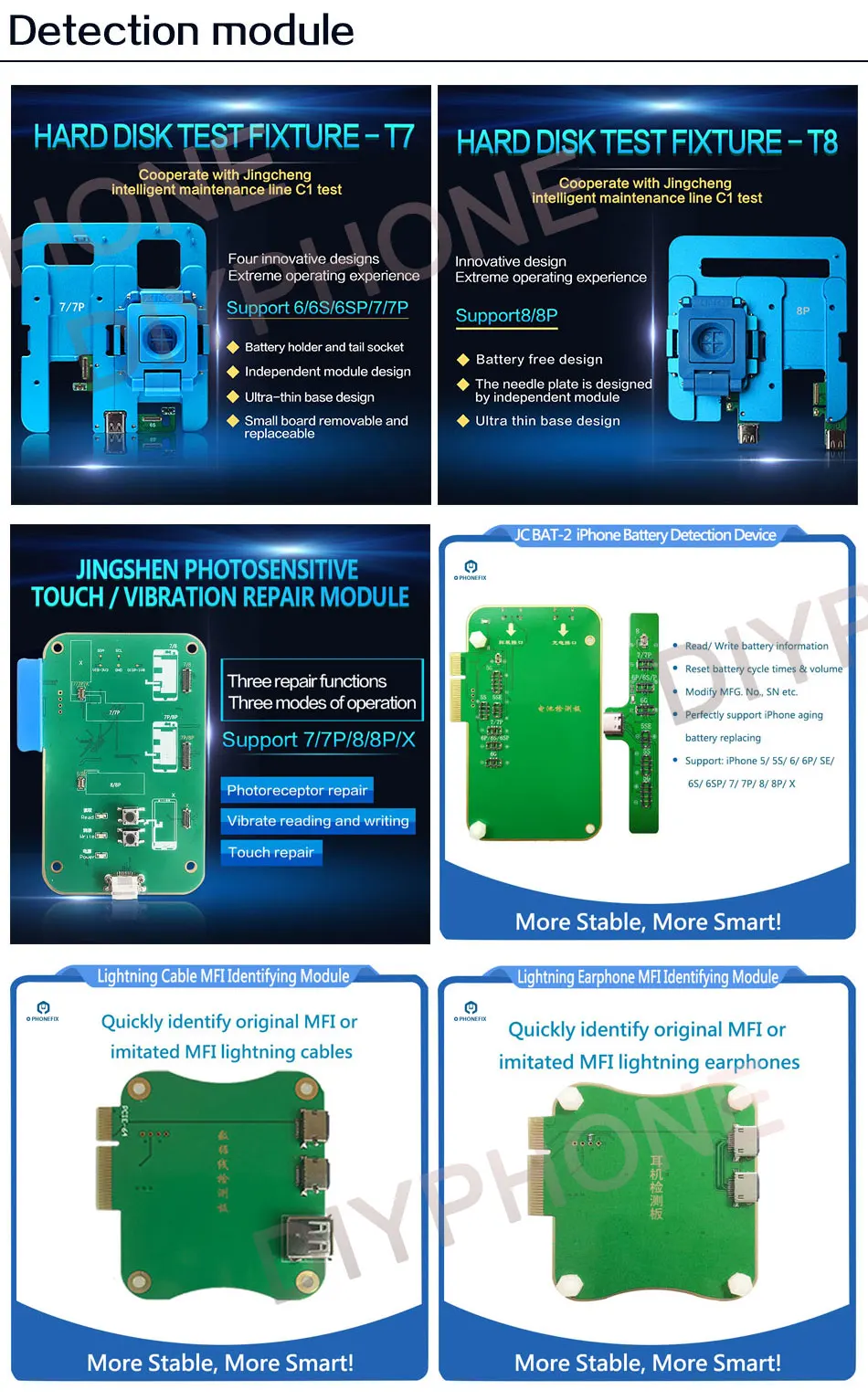 JC Pro1000S кабель для передачи данных модуль для тестирования наушников EEPROM IC инструмент для чтения и записи для iPhone 5S 6 6P 6S 7 7P 8 X ремонт материнской платы