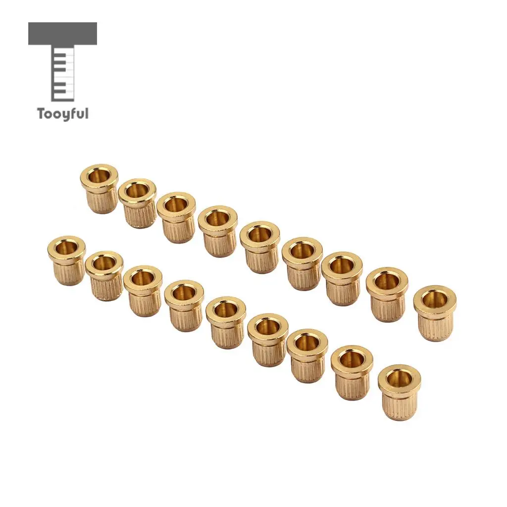 

Tooyful 18pcs/set Gold String Ferrules for Tele String Thru Guitar Parts
