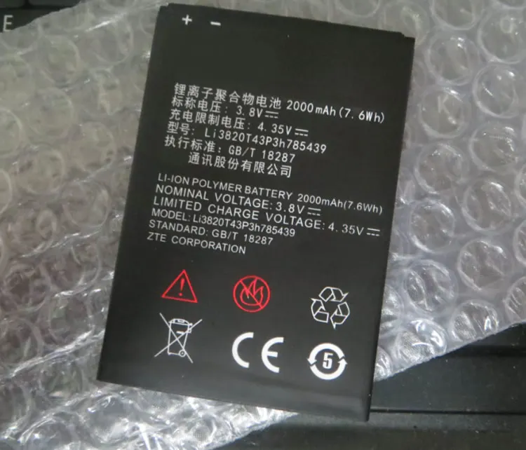 

New Original Mobile Phone Battery ZTE Blade L3 Li3820T43P3h785439 3.8V 2000mAh For ZTE Blade L3 Battery