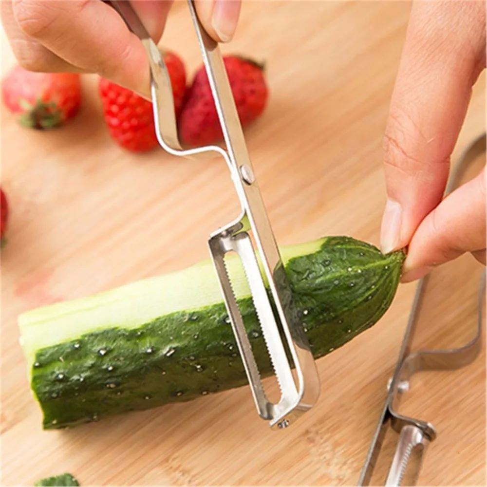 1Pc Stylish Stainless Steel Fruit Peelers Knife Vegetable Peeling
