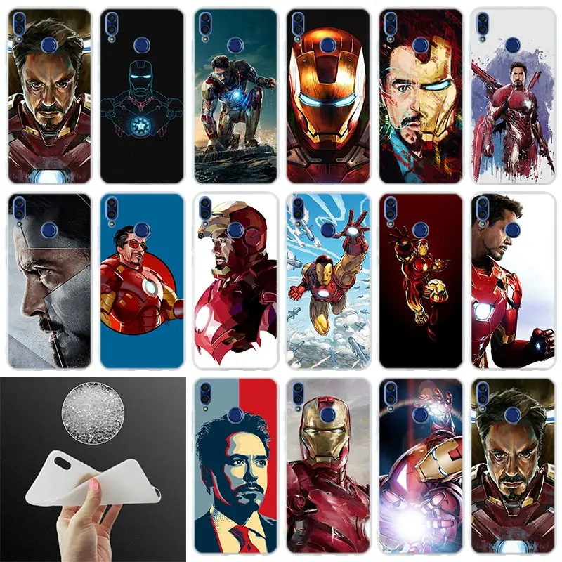 

Silicone Back Cover Phone Case Tony Stark Marvel Iron Man For Huawei Honor 10i 9i Lite 8a 8x max 8c 7x 7a pro 6x V20 Paly Soft