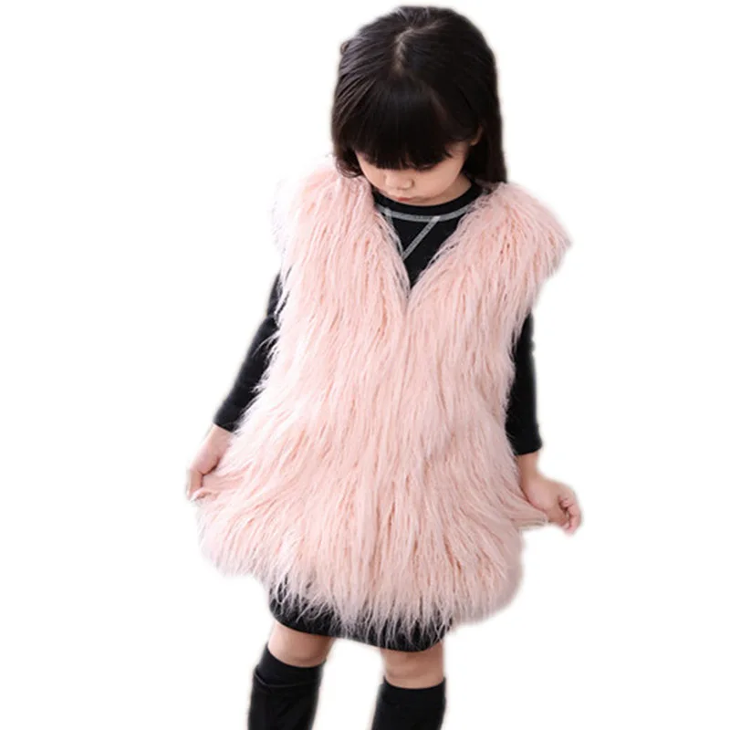 Fashion Girls Waistcoat Baby Girl Vest Tops Autumn Winter Coat Elegant