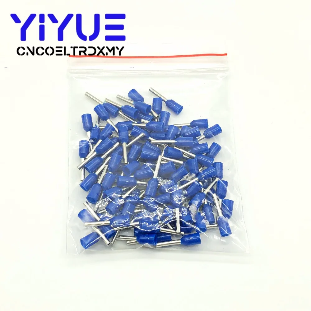 

E7508 100PCS/Pack Tube insulating Insulated terminals 0.75MM2 Cable Wire Connector Insulating Crimp Terminal Connector E
