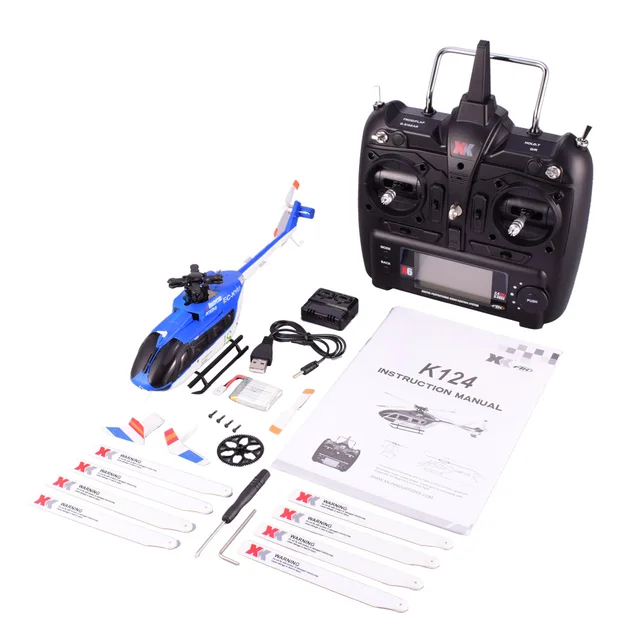 Wltoys XK EC145 K124 6CH Brushless RC Helicopter 3D 6G System Remote Control Toy Transmitter Compatible With FUTABA S-FHSS