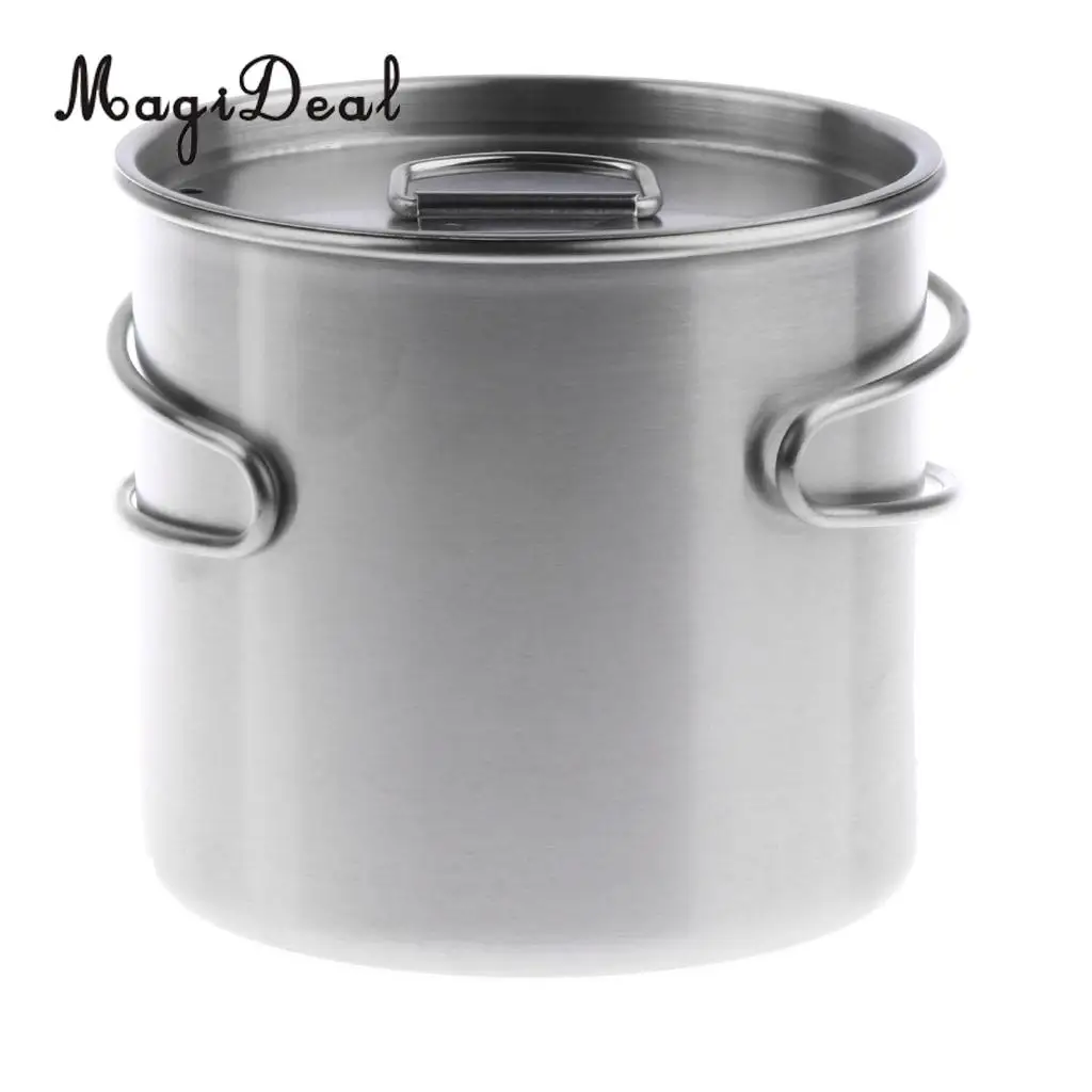 MagiDeal 500ml Outdoor Camping Cup Pot Bowl Backpacking Travel Cup Stainless Steel Camping Bowl for Picnic BBQ Accessories
