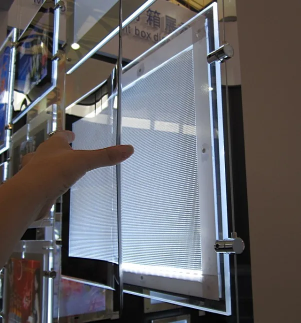 New A1 Wire Cable System Acrylic Poster Holder Shop Window Sign Display