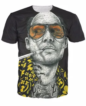 

Inked Fear And Loathing T-Shirt Tattooed Johnny Depp Raoul Duke Fear and Loathing 3d Printed T Shirt Women Men Top Tees Outfits