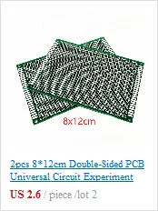 5 шт. 6x8 см односторонняя PCB универсальная печатная плата эксперимента FR-4 пластина из стекловолокна DIY Прототип матрица зеленое масло