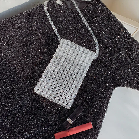 Индивидуальная мини-сумка летняя модная Новая высококачественная бусины со сквозными отверстиями женская дизайнерская сумочка с короткими ручками через плечо сумка через плечо - Цвет: 5225 flat cover