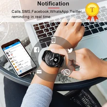 Лучшие качественные мужские высококачественные Смарт часы-телефон часы Поддержка звонков sms facebook whatsapp twitter напоминание