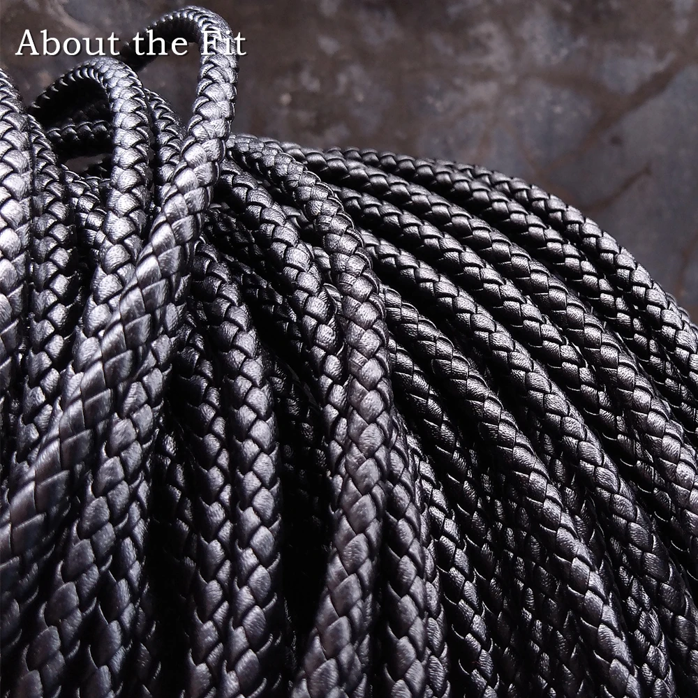 Плетеные шнуры из натуральной кожи 5 мм 1 м|leather cords|round leather cordsjewelry accessories |