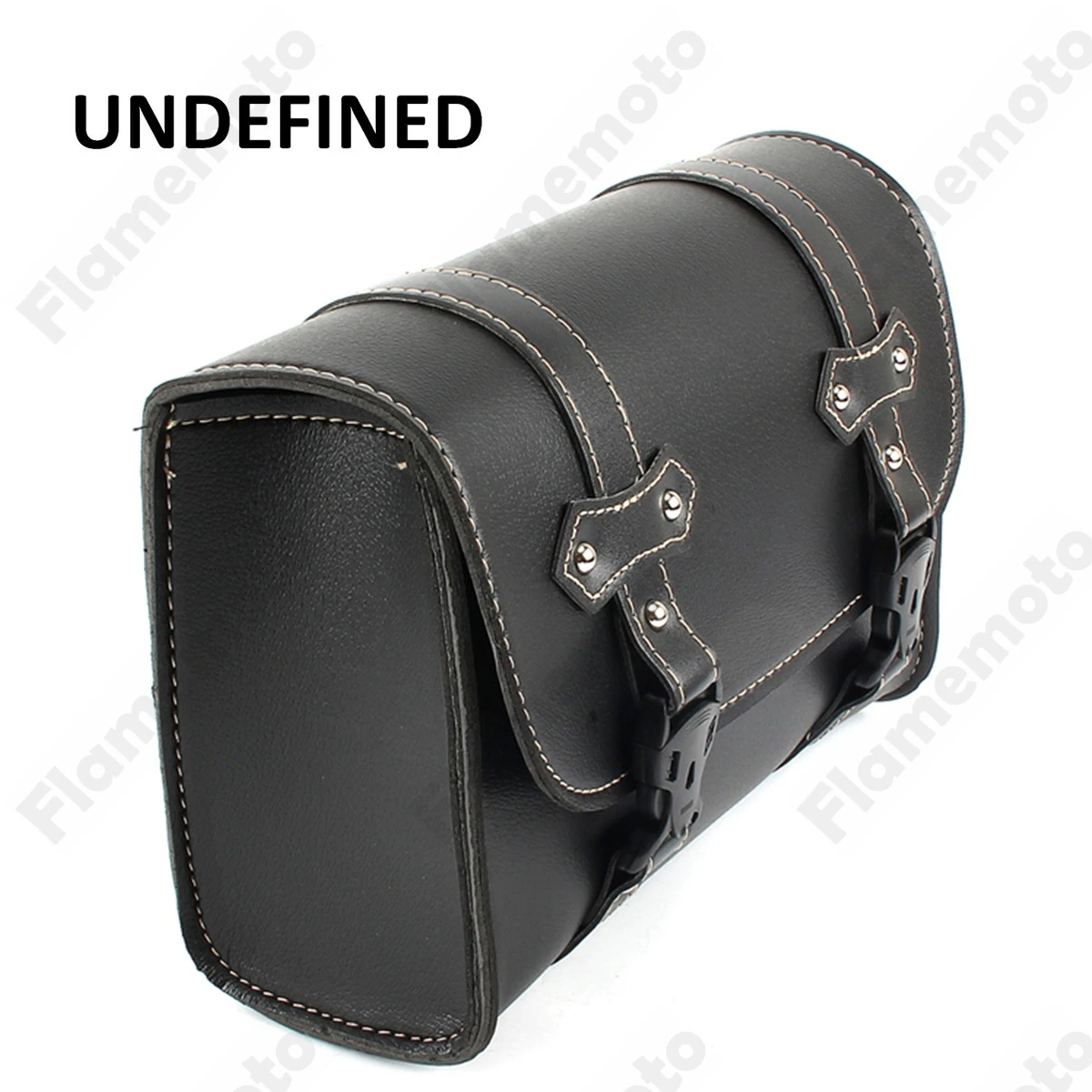 Black Motorbike Parts PU Handlebar Pouch Storage Fork Cargo Leather